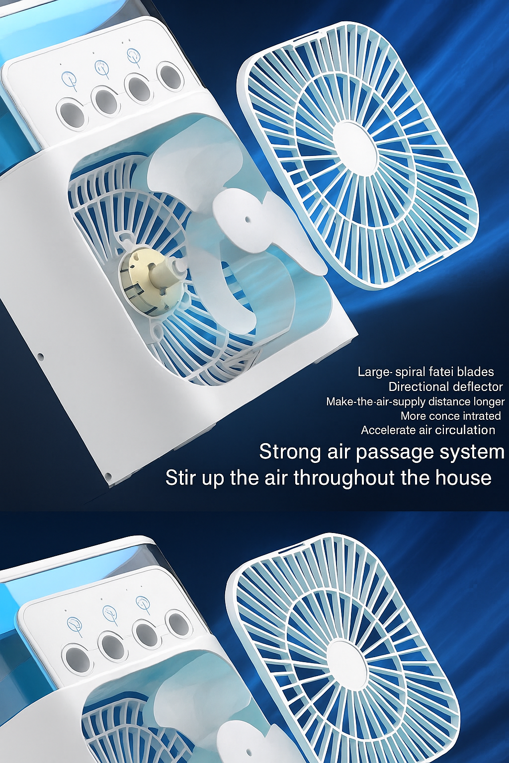 Portable Mist Fan with Water Cooling – USB Rechargeable & Quiet 💧