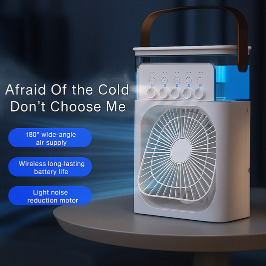 Portable Mist Fan with Water Cooling – USB Rechargeable & Quiet 💧